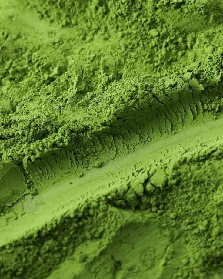 Texture et couleur d’un matcha de qualité permettant de reconnaître un bon matcha