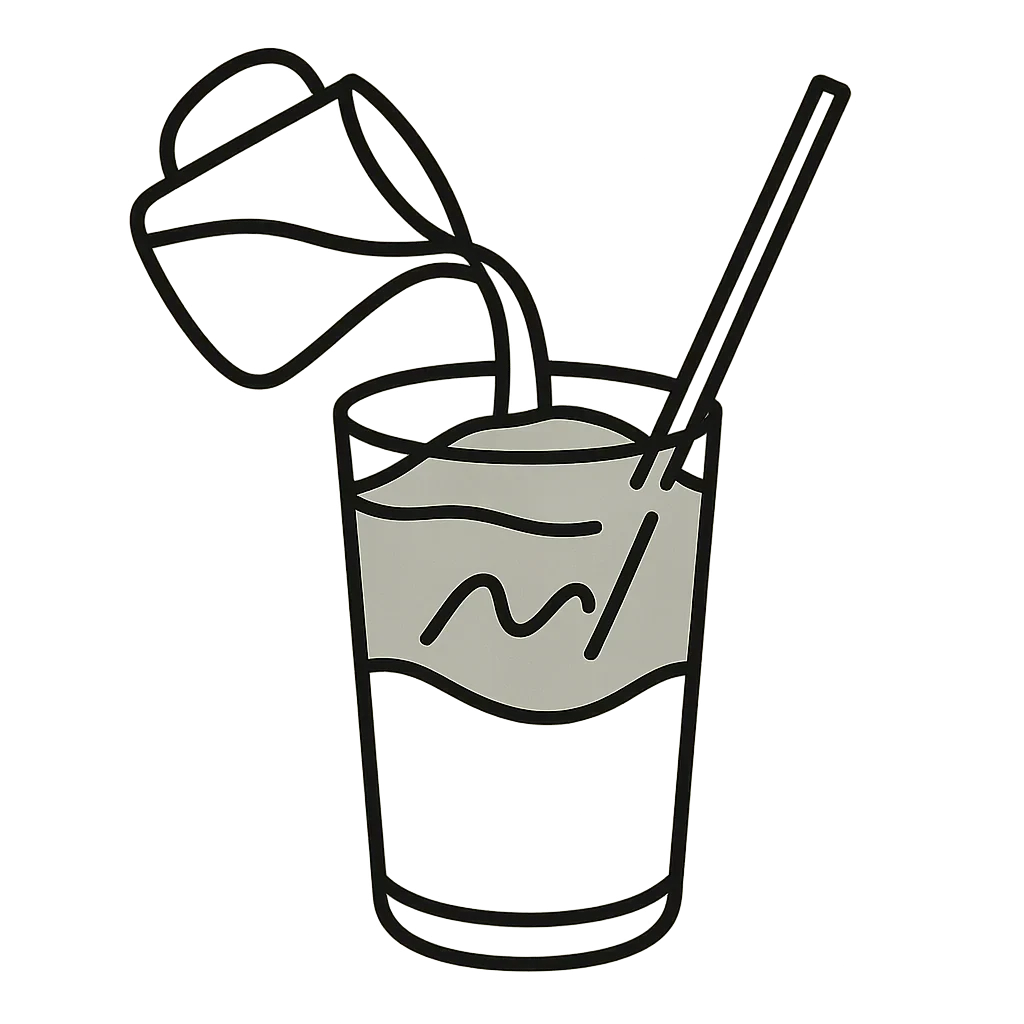 Étape 3 de la préparation du matcha : ajouter le lait pour réaliser un matcha latte