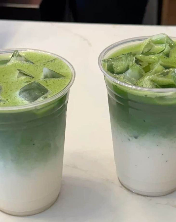 Boissons au matcha proposées dans le cadre d’une offre professionnelle ISARA